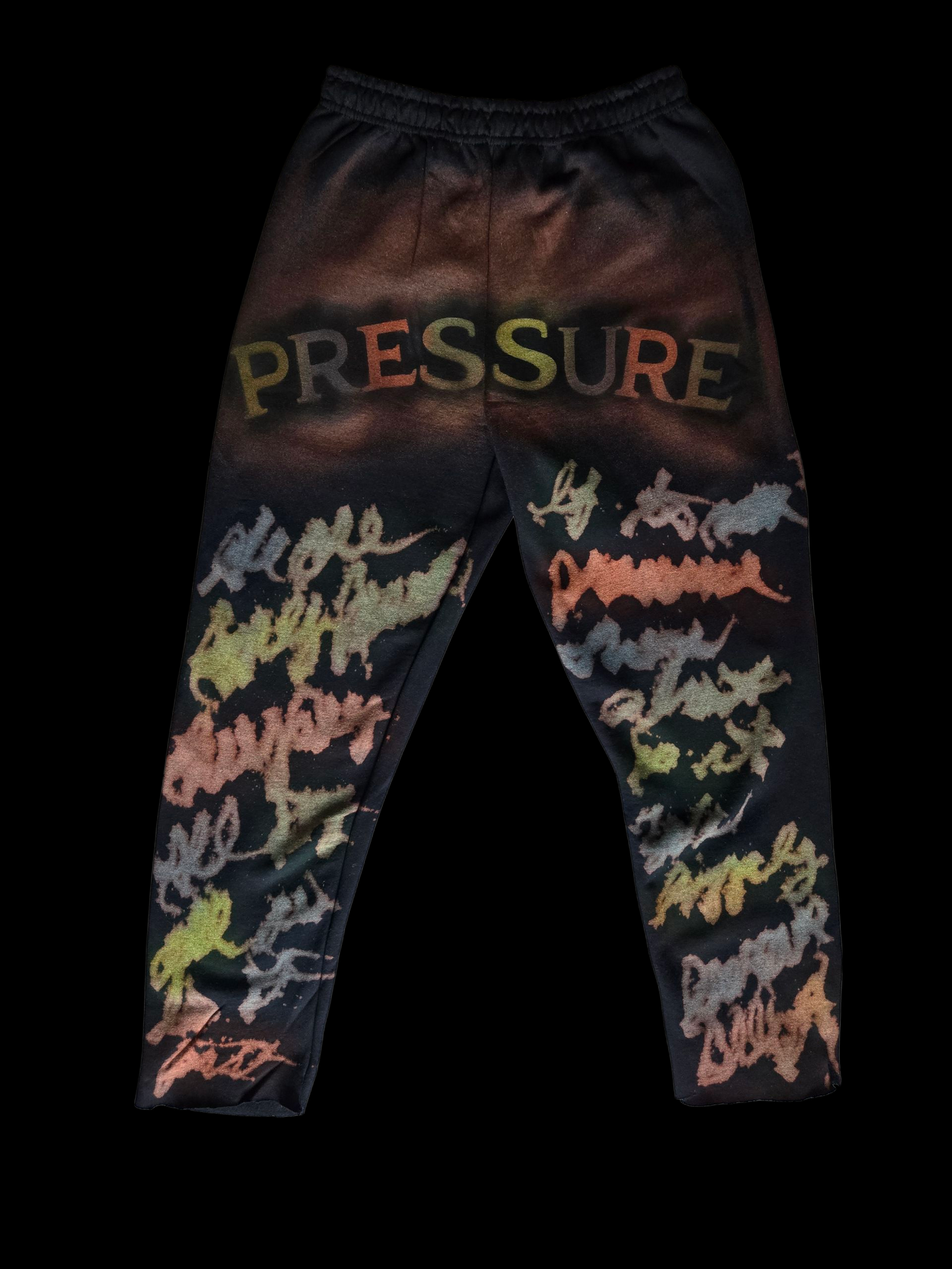 Black Script Pressure Sweatpants